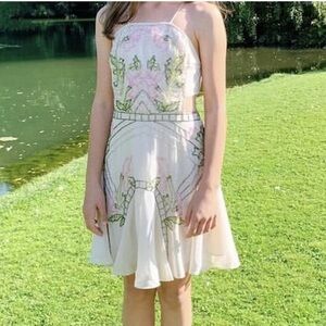 ASOS Cream Mini Dress with Floral Design